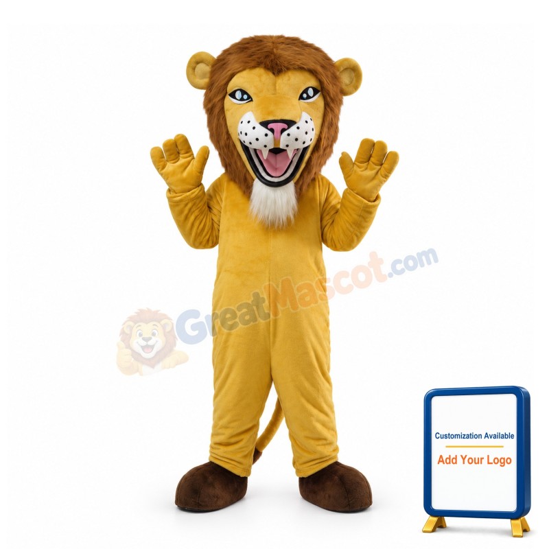 Howling Adult Lion Mascot Costume