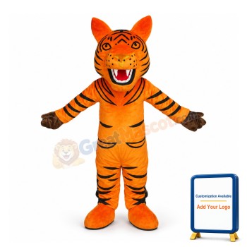 Howling Cartoon Orange Tiger Lightweight Mascot Adult Costume