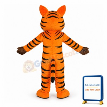 Howling Cartoon Orange Tiger Lightweight Mascot Adult Costume