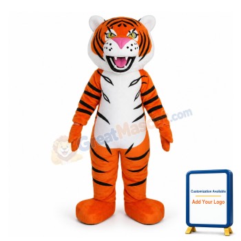 Fierce Adult Tiger Plush Lightweight Mascot Costume