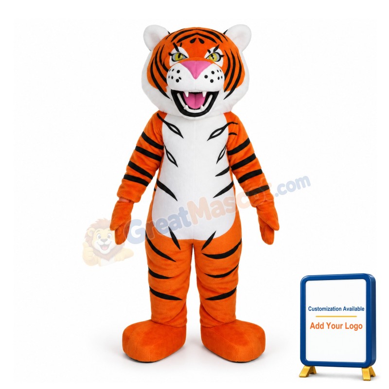Fierce Adult Tiger Plush Lightweight Mascot Costume