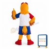 Sport Orange Falcon Mascot Costume