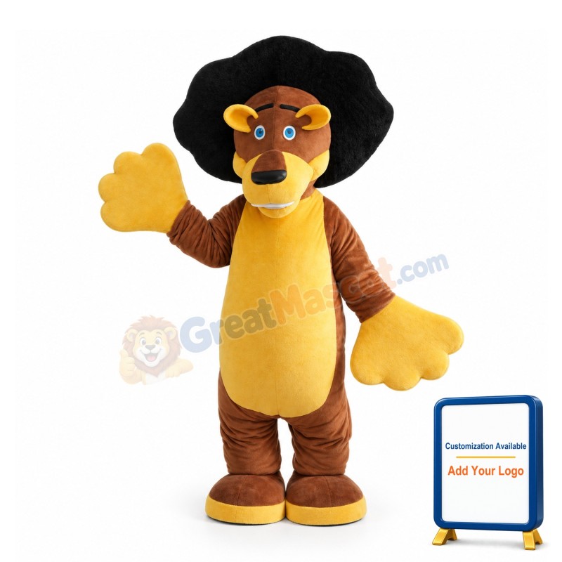 Adult Cartoon Alex the Lion Mascot Costume