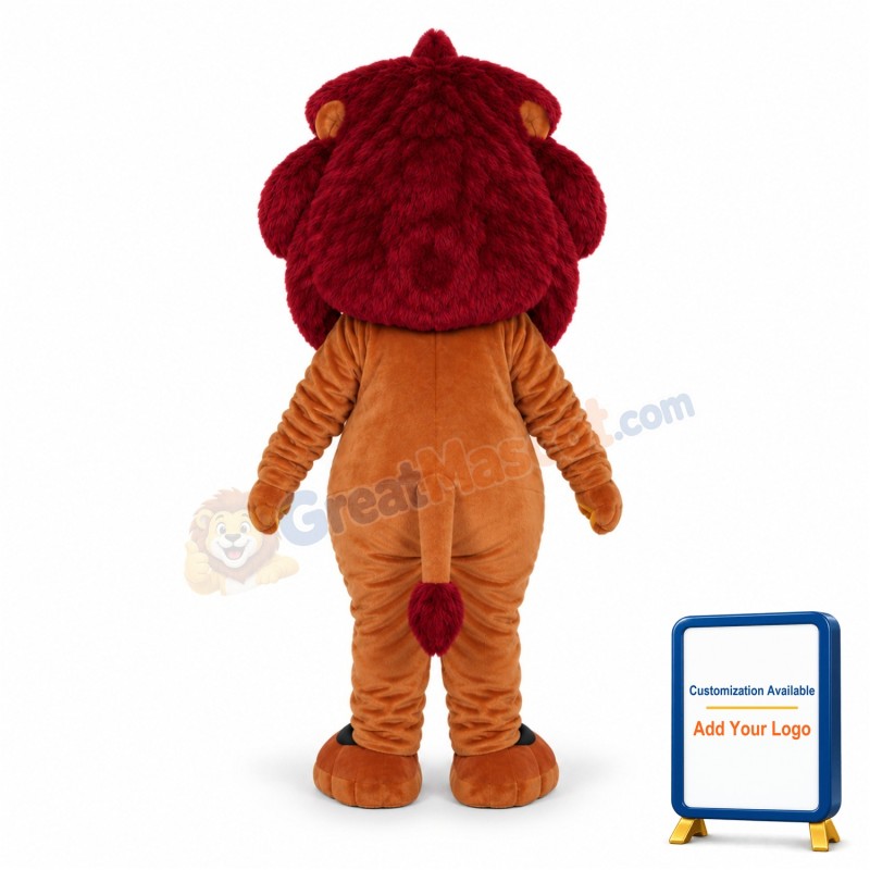 Angry African Lion Cartoon Mascot Costume