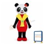 Happy Lady Panda Mascot Costume
