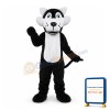 Thin Teeth Black Wolf Mascot Costume