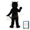 Thin Teeth Black Wolf Mascot Costume