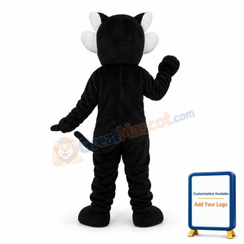 Thin Teeth Black Wolf Mascot Costume