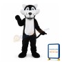 Thin Teeth Black Wolf Mascot Costume