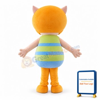 Cute Cartoon Cat Girl Mascot Adult Costume