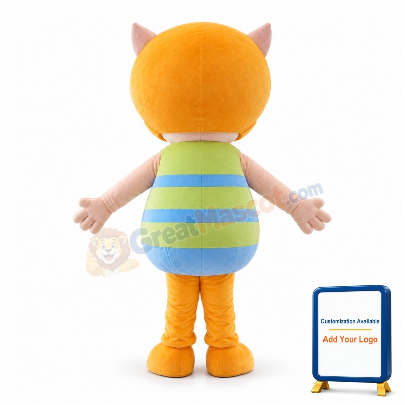 Cute Cartoon Cat Girl Mascot Adult Costume