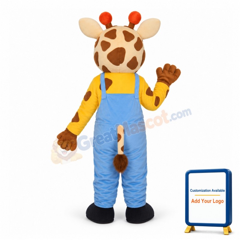 Adult Cartoon Giraffe Mascot Costume