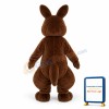 Dark Brown Kangaroo With Kangaroo Cub Mascot Adult Costume