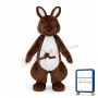 Dark Brown Kangaroo With Kangaroo Cub Mascot Adult Costume