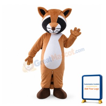Cartoon Brown Raccoon Mascot Costume For Adult