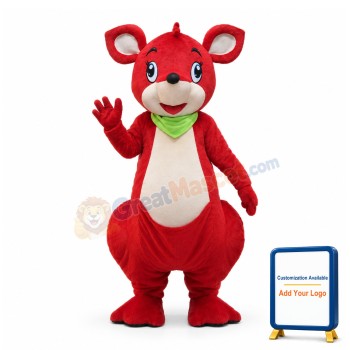 Adult Cartoon Red Kangaroo Mascot Costume