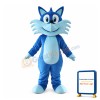 Cartoon Blue Fox Mascot Adult Costume