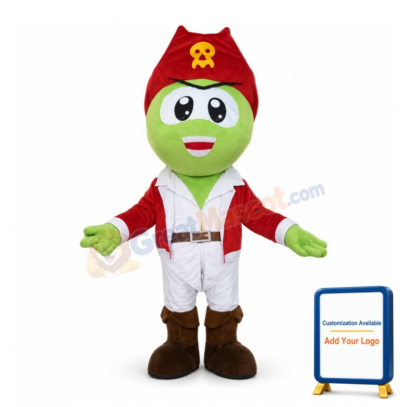 Pirate Green Snake Mascot Costume
