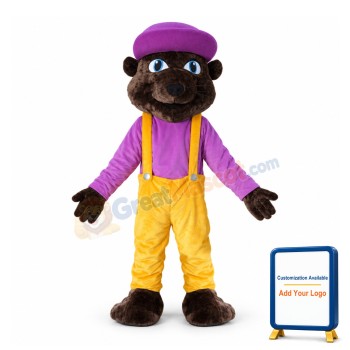 Adult Cartoon Brown Mouse Mascot Costume