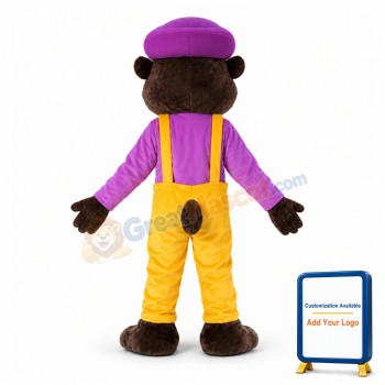 Adult Cartoon Brown Mouse Mascot Costume