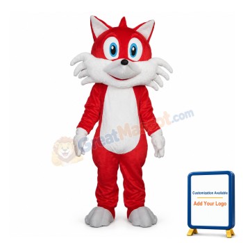 Adult Cartoon Red Fox Mascot Costume
