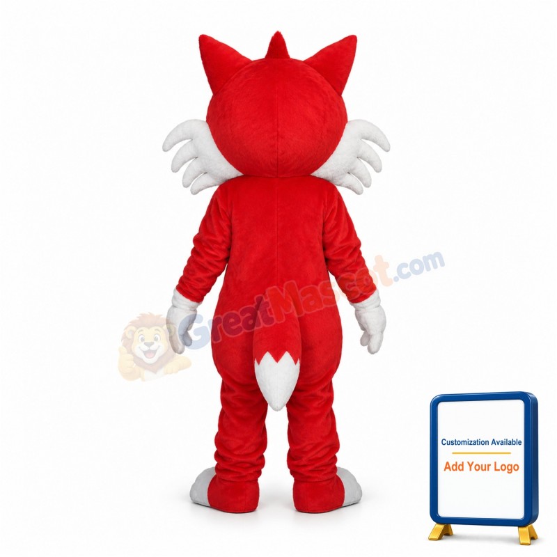 Adult Cartoon Red Fox Mascot Costume