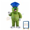 Cool Cartoon Green Furry Monster Mascot Costume