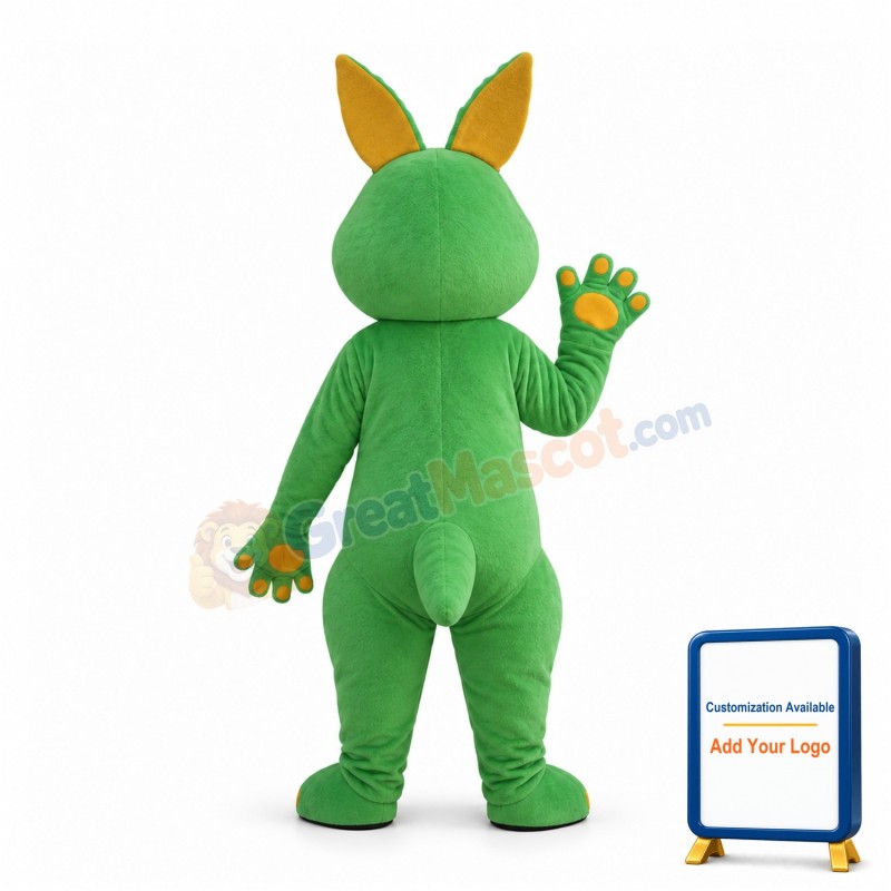 Cartoon Green Dinosaur Mascot Costume