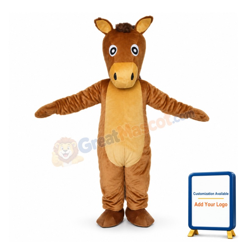 Little Brown Horse Lightweight Mascot Costume