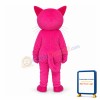 Adult Cartoon Rose Red Cat Mascot Costume