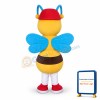 Cute Cartoon Honeybee In Red Hat Mascot Adult Costume
