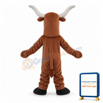 Happy Brown Texas Longhorn Mascot Adult Costume