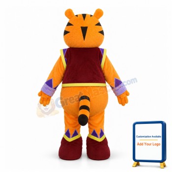 Adult Cartoon Evil Tiger Mascot Costume