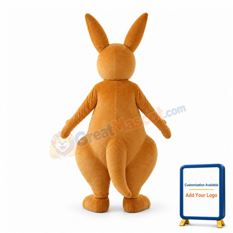 Cute Light Brown Baby Kangaroo Mascot Costume For Adult