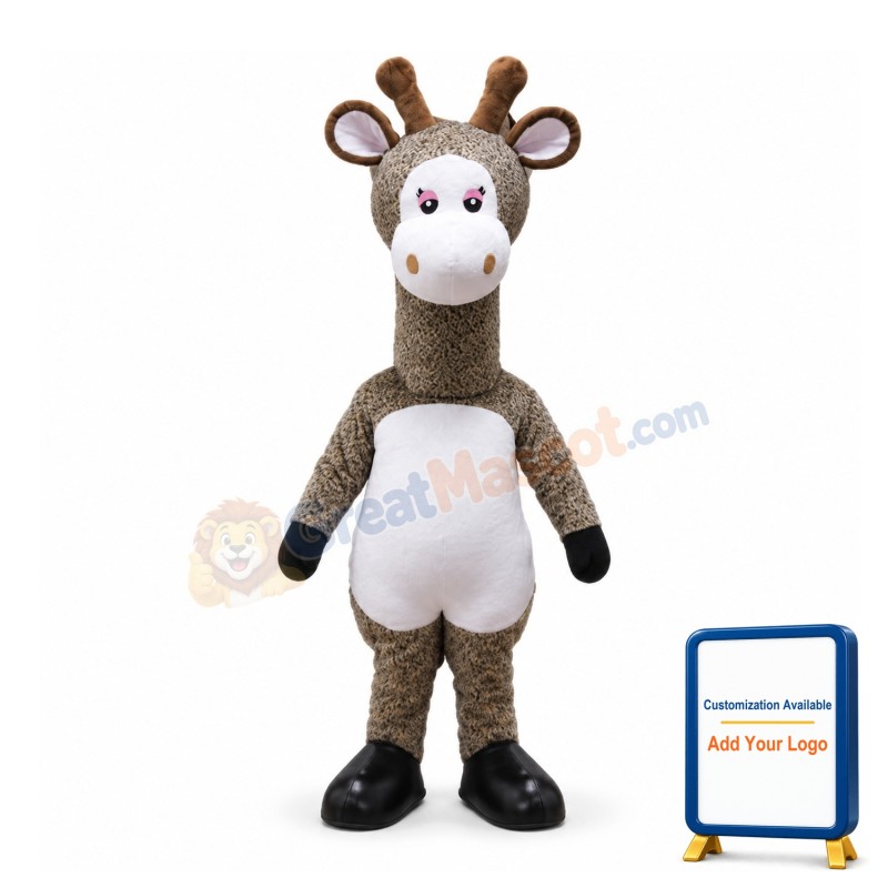 Cartoon Leopard Giraffe Mascot Adult Costume