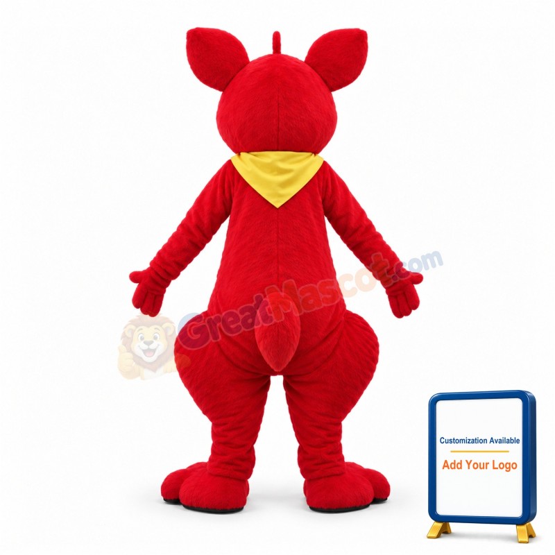 Cute Cartoon Red Kangaroo Mascot Costume