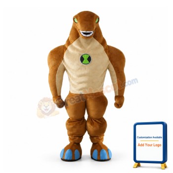 Power Brown Lizard Lightweight Mascot Costume