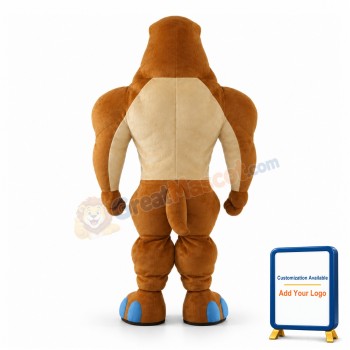 Power Brown Lizard Lightweight Mascot Costume