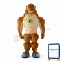 Power Brown Lizard Lightweight Mascot Costume