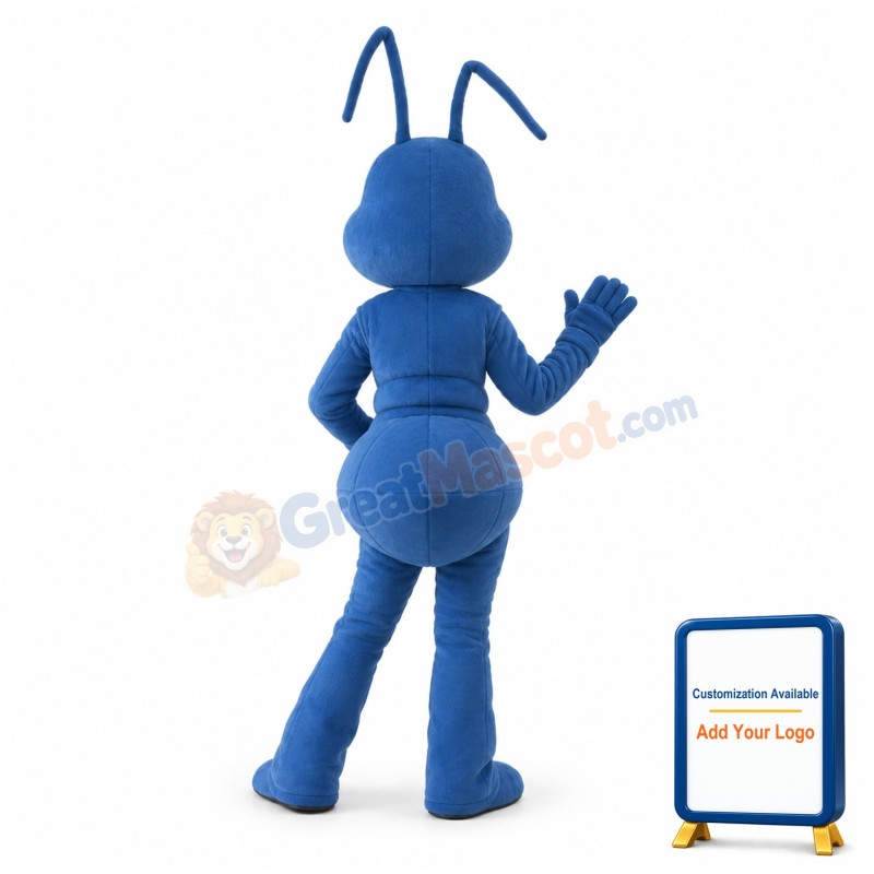 Adult Cartoon Blue Ant Mascot Costume
