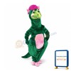Green Girl Dinosaur Plush Mascot Adult Costume