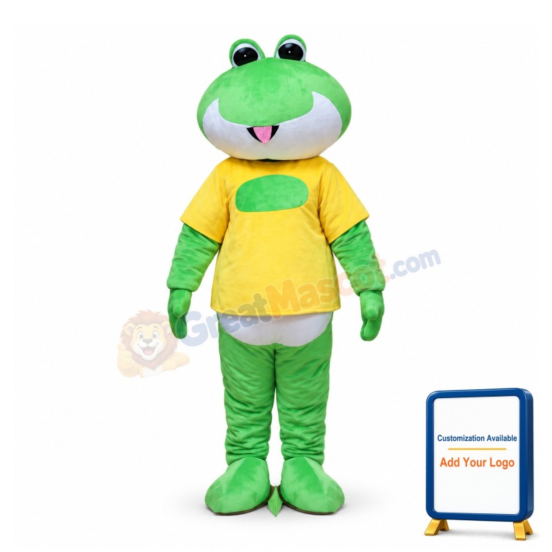 Lovely Cartoon Frog Mascot Adult Costume