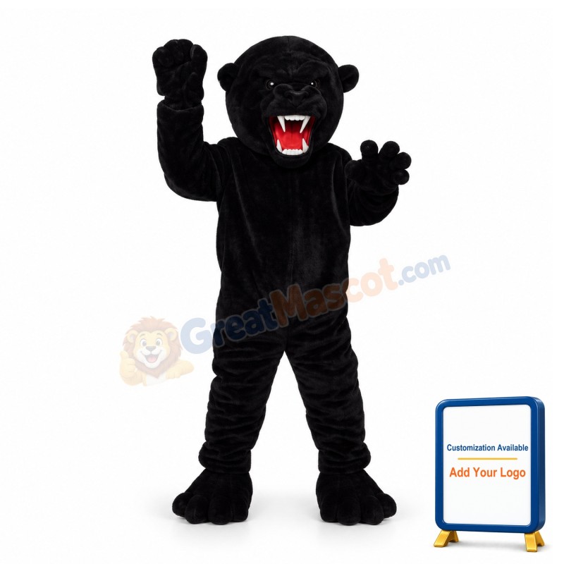 Fierce Black Bear Mascot Costume