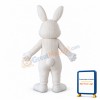 Adult Plush Beige Rabbit Mascot Costume