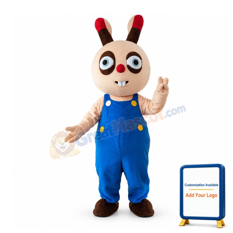 Mischievous Cartoon Rabbit Mascot Adult Costume