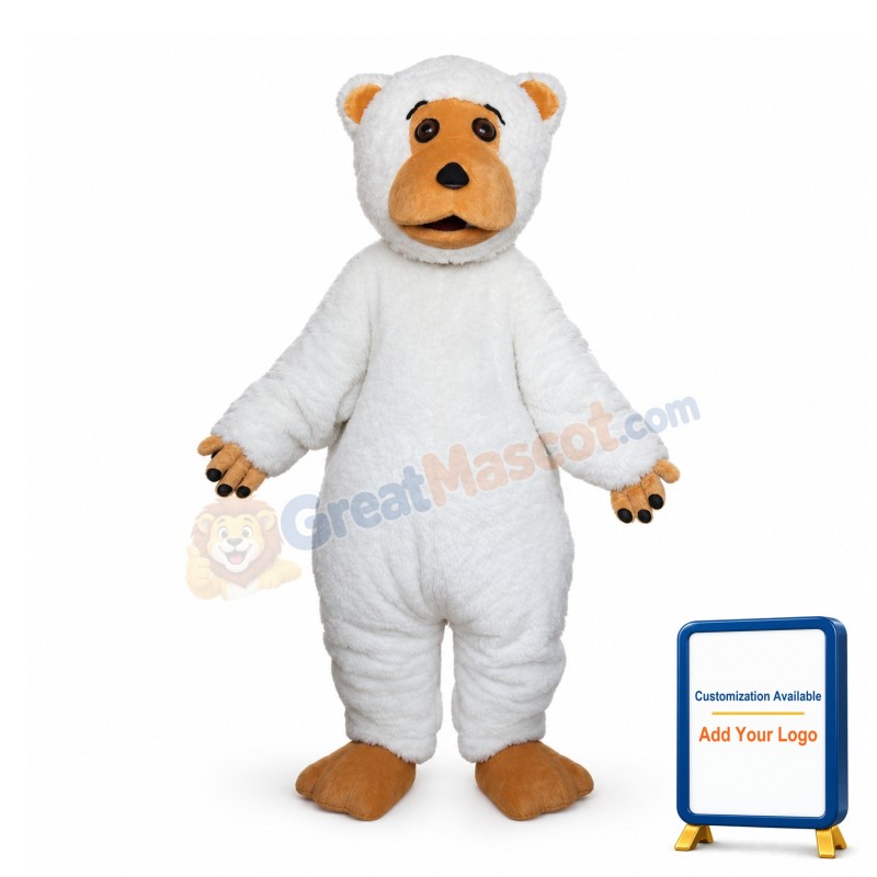 Adult plush White Monkey Lightweight Mascot Costume