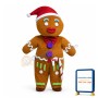 Christmas Brown Gingerbread Man Mascot Adult Costume