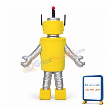 Yellow Robot Plex Mascot Adult Costume