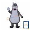 Adult Cartoon Grey Hippo Lightweight Mascot Costume