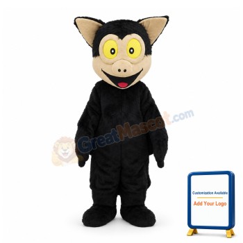 Cute Black Bat Mascot Adult Costume